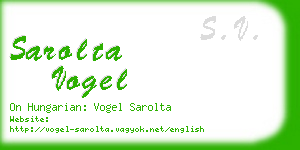 sarolta vogel business card